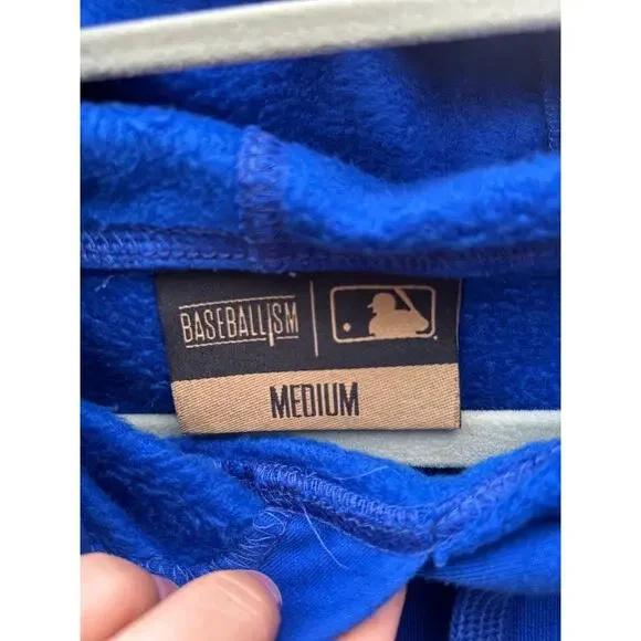 Los Angeles Dodgers Unisex Men's Hoodie M Blue Scroll Logo - Picture 4 of 5